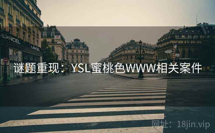 谜题重现：YSL蜜桃色WWW相关案件