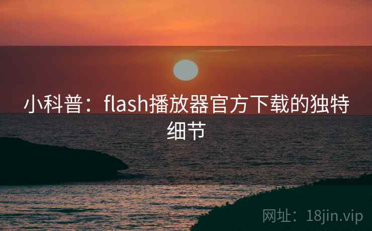 小科普：flash播放器官方下载的独特细节